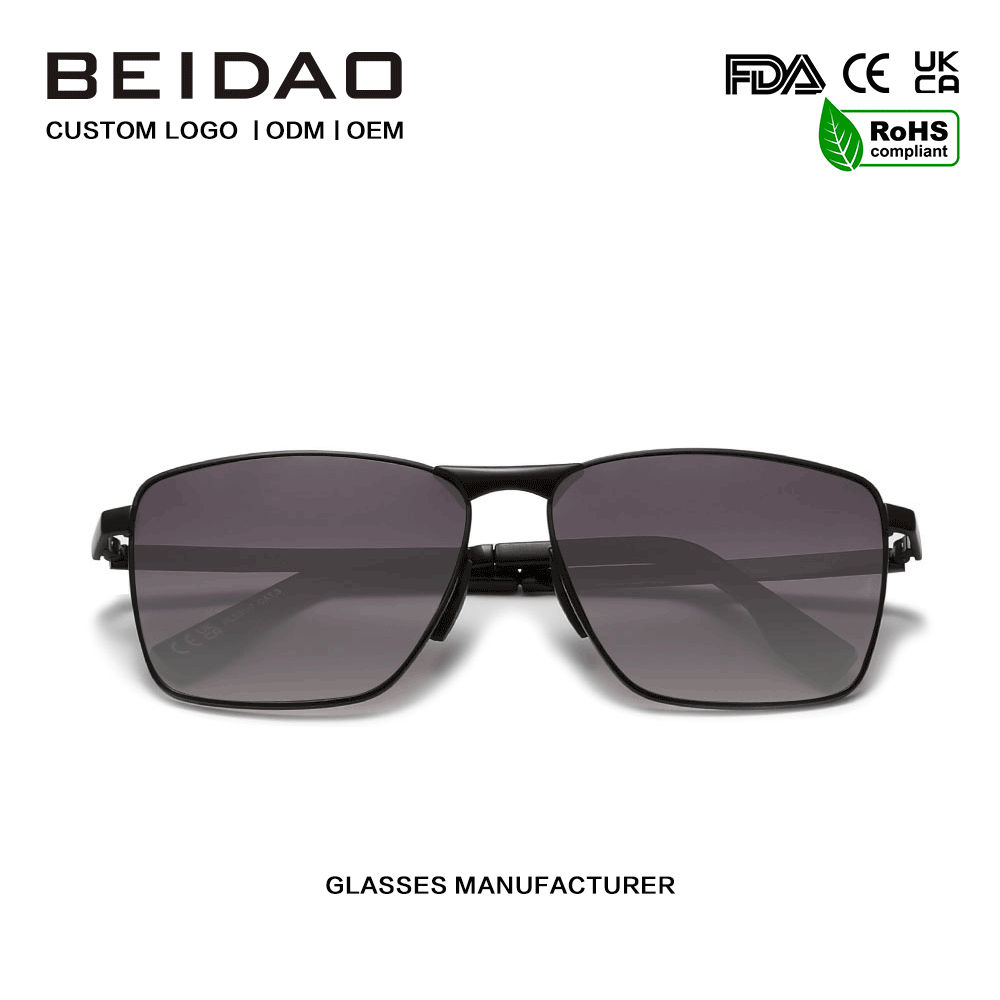 عینک آفتابی مستطیلی خاکستری گرادیانت Vintage Gradient Rectangular Protection UV400